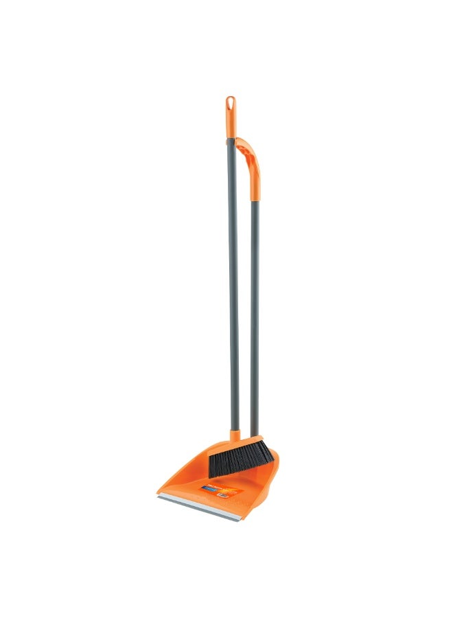 Macromax Long Handle Dustpan | Upright Cleaning Pan with Extended Handle – Back Pain-Free, Efficient Dirt Collection, Space-Saving Design - Image 1